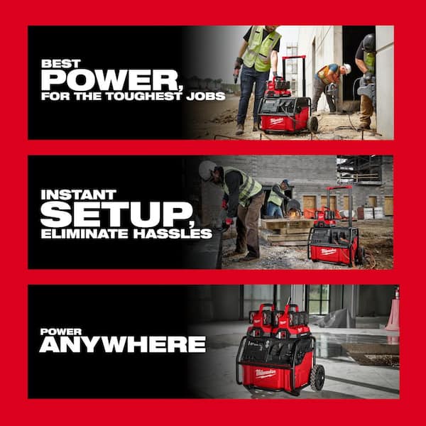 ROLL-ON 3600-Watt Output/7200-Watt Peak 2.5kWh Lithium-Ion Battery Powered Push Start Power Station Battery Generator