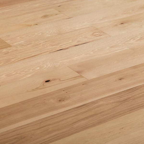 NATU Aged Brushed Hickory 3/8 in. T x 7.5 in. W Click Lock Wire Brushed Engineered Hardwood Flooring (19.43 sq.ft./case)