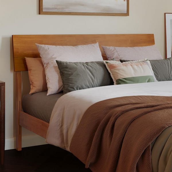 Bradford Light Toffee Natural Bronze Wood Full Adjustable Panel Headboard