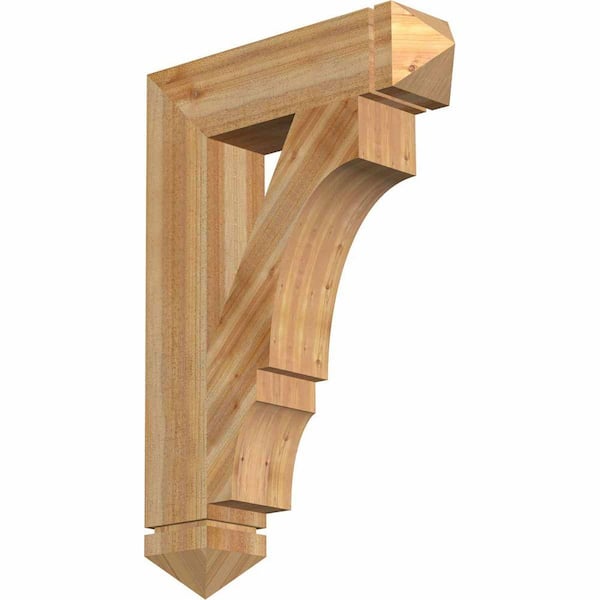 Ekena Millwork 6 in. x 38 in. x 26 in. Western Red Cedar Balboa Arts and Crafts Rough Sawn
