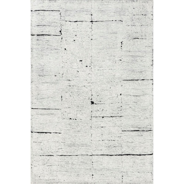 RUGS USA Arvin Olano Davos Tiled Wool Ivory 4 ft. x 6 ft. Area Rug ...