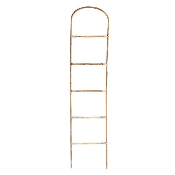 Storied Home Brown Decorative Bamboo Ladder