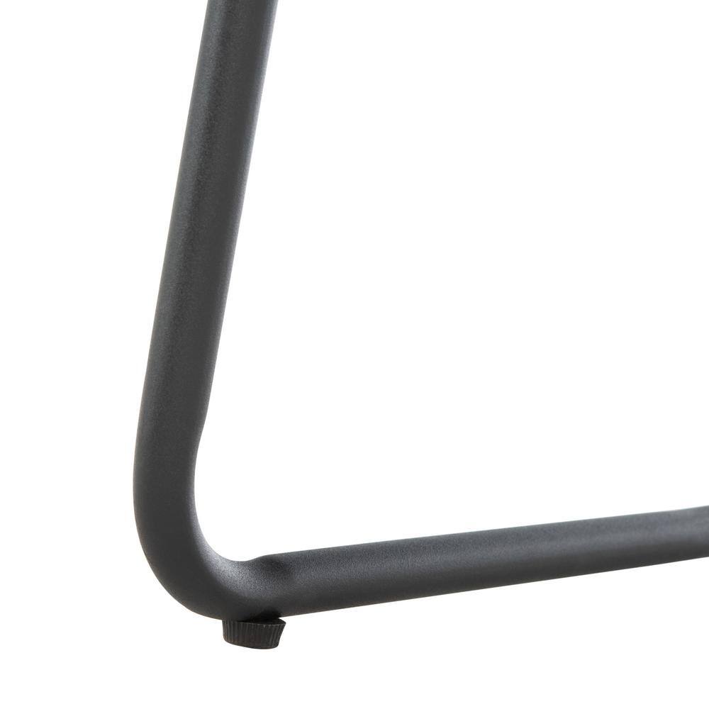 Makalu Grey Upholstered Dining Chair Set with Black Legs