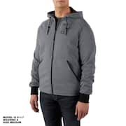 Men's 3X-Large M12 12-Volt Lithium-Ion Cordless Gray Heated Jacket Hoodie (Jacket and Battery Holder Only)