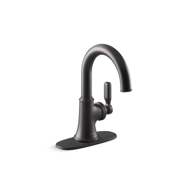 KOHLER Paces Single Handle Single Hole Bathroom Faucet in Matte Black