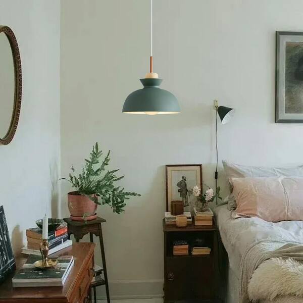 HUOKU Potlid Scandinavian 1-Light Dome Pendant Light Green