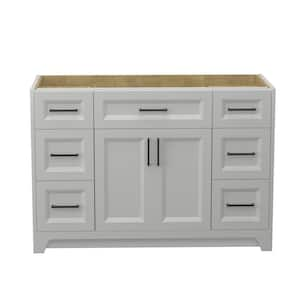 48 in. W x 21.5 in. D x 33.5 in. H Bath Vanity Cabinet without Top Bathroom Vanities Cabinet in Light Gray