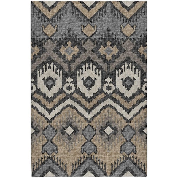 Dream Shag Premium Machine Washable Abstract ADS108 Desert 8 ft. x 10 ft. Area Rug