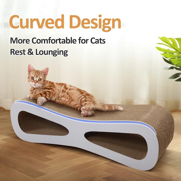 COZIWOW Cat Scratcher Cardboard Lounge Bed with Catnip COZIWOW Cat Scratcher Cardboard Lounge Bed with Catnip