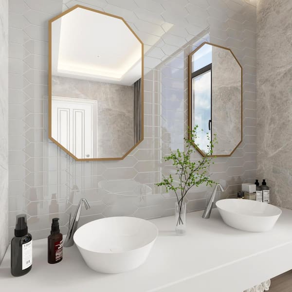 Picket Hexagon Glass Subway 3 in. x 9 in. x 6 mm Wall Tile - Light Gray (5 Piece, 5.8 sq. ft.)