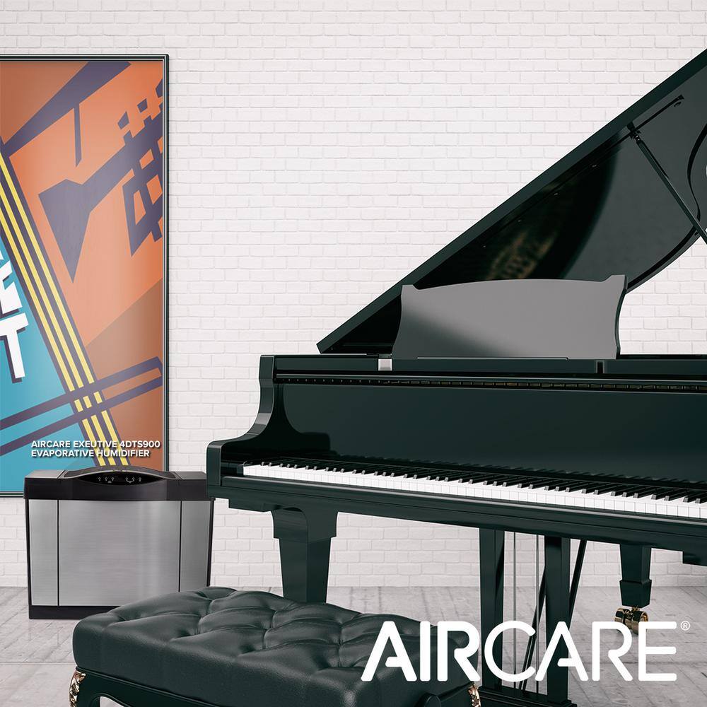 AIRCARE Black and Brushed Nickel Evaporative Humidifier with Digital Controls