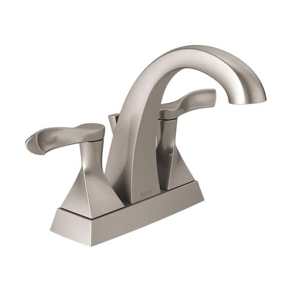 Delta Everly 4 in. Centerset 2-Handle Bathroom Faucet in SpotShield Brushed Nickel