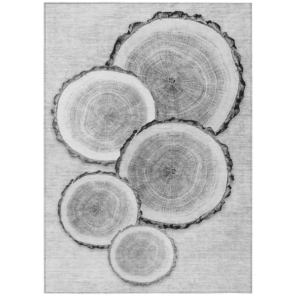Chantille ACN575 Gray 5 ft. x 7 ft. 6 in. Machine Washable Indoor/Outdoor Geometric Area Rug