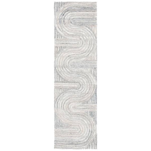 Southampton 2 ft. x 16 ft. Beige Meander Striped Runner Rug