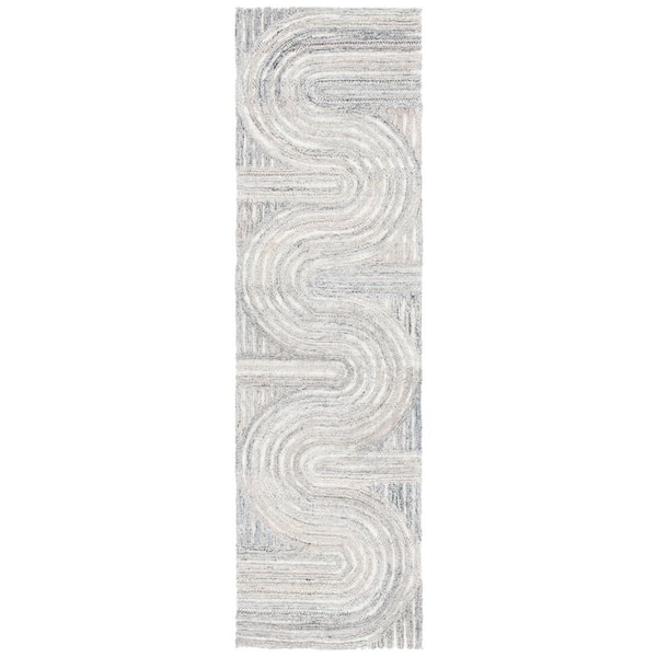 Southampton 2 ft. x 18 ft. Beige Meander Striped Runner Rug