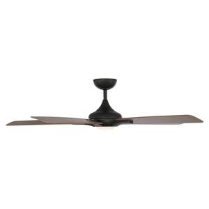 Mykonos5 60 in 3000K Integrated LED Indoor/Outdoor Bronze Dark Walnut Smart Ceiling Fan with Light Kit and Remote