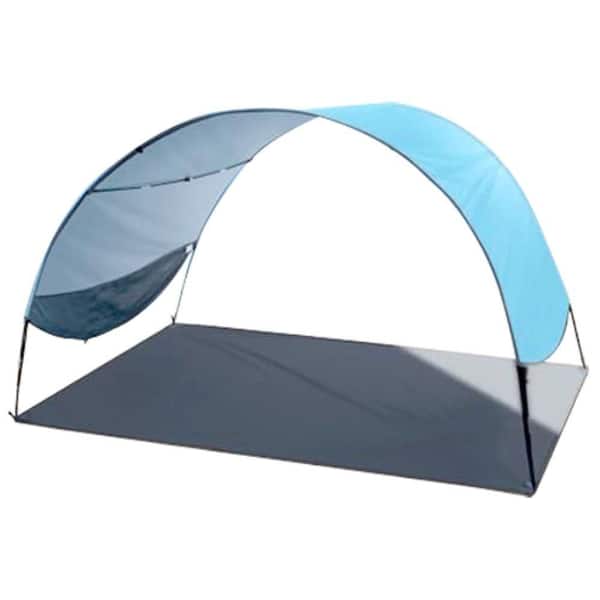 8 ft. x 4.5 ft. Blue Beach Tent Sun Shelter with UPF 50 plus UV Protection