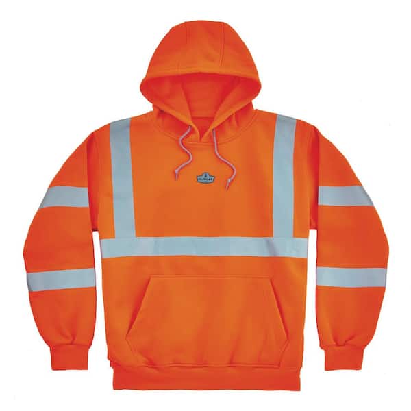 Ergodyne Large Hi Vis Orange Hooded Sweatshirt