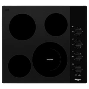 24 in. Radiant Electric Cooktop in Black with 4 Elements