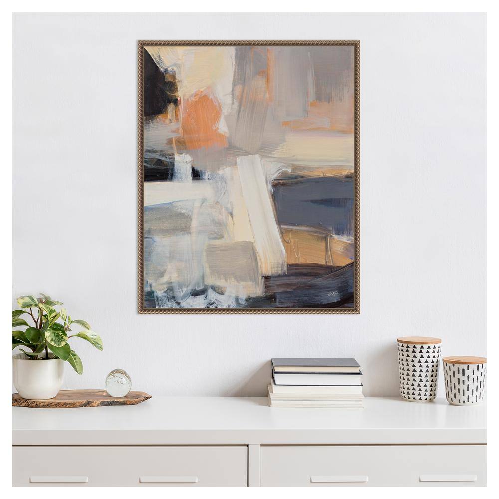 23"x28" Beale Street Abstract I Canvas Wall Art with Bronze Frame