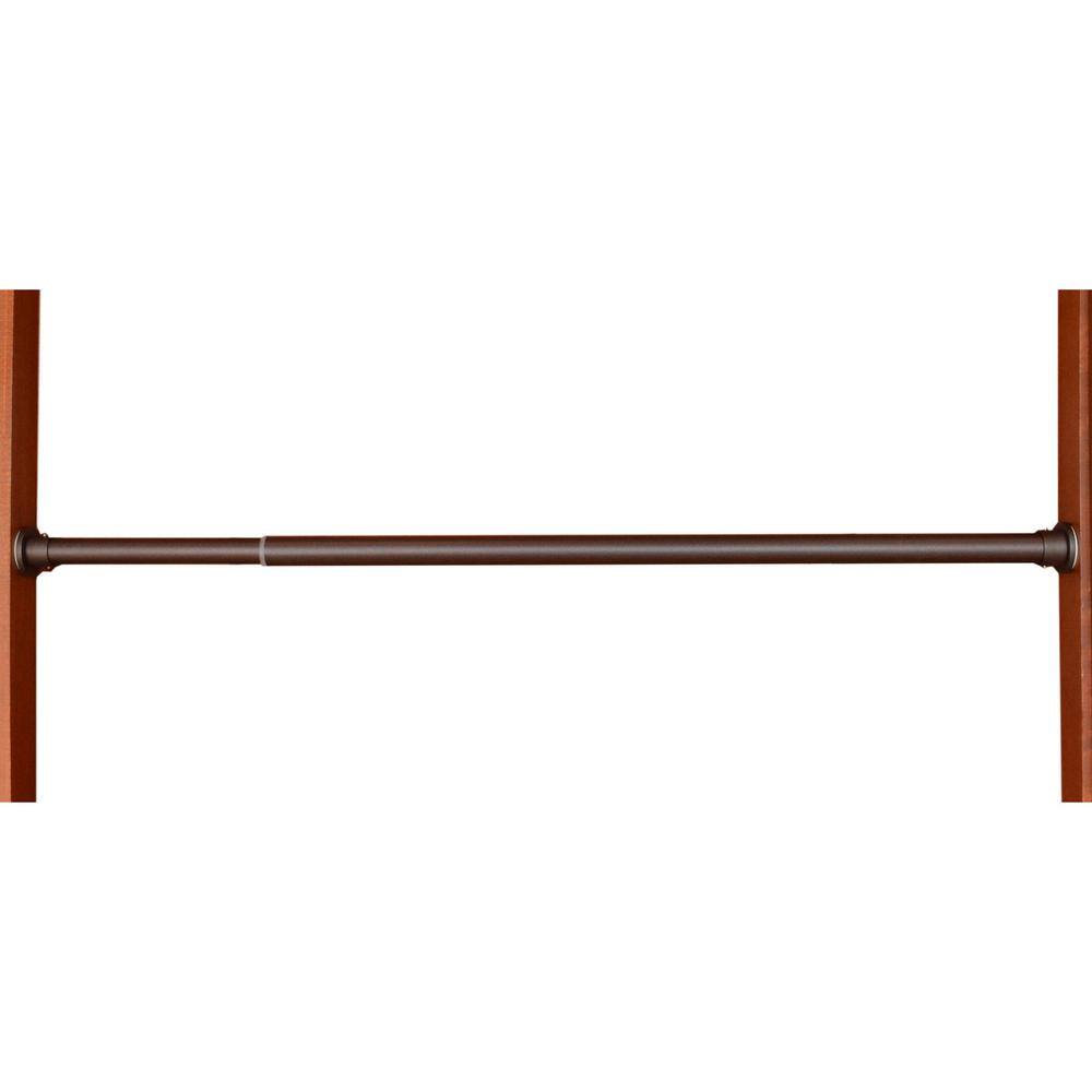 Bronze Adjustable Indoor/Outdoor Tension Rod with Finial, 28-48 in.