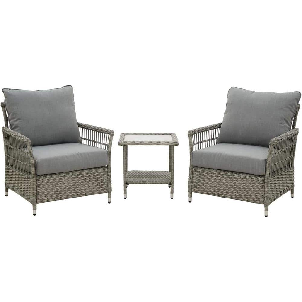 Wicker Furniture Outdoor Couch with Cushions and Side Table in Gray price history on PriceWatchPro