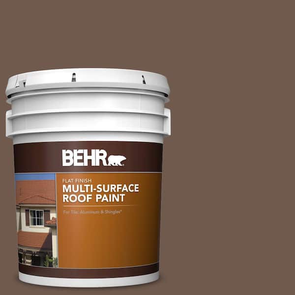 5 gal. #PFC-35 Rich Brown Flat Multi-Surface Exterior Roof Paint