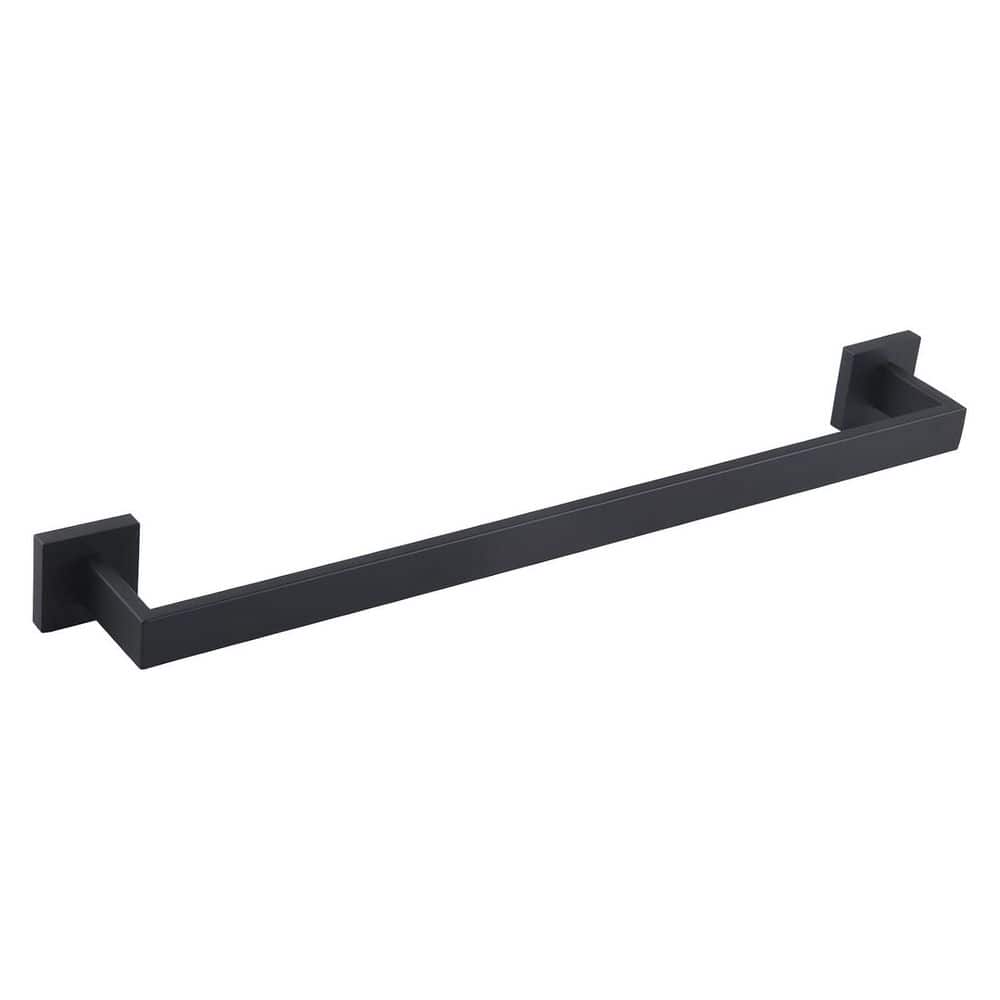 24 in. Contemporary Style Wall Mounted Bathroom Towel Bar Bath Towel Rack Bath Holder Accessories Hanger in Matte Black price history on PriceWatchPro