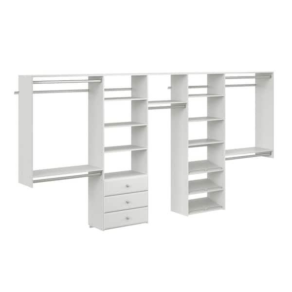 Easy Track 24-in W x 14-in D White Solid Shelving Wood Closet Shelf (3-Pack)