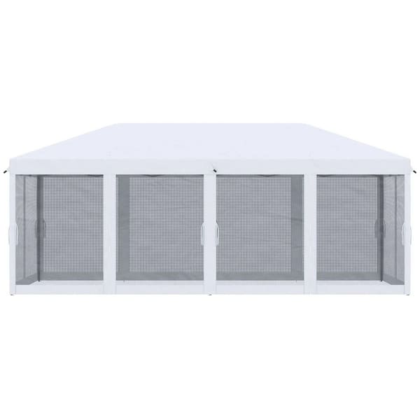 10 ft. x 20 ft. Pop-Up Canopy Tent with Mesh Walls, Instant Sun Shelter for Parties, Weddings & Outdoor Events