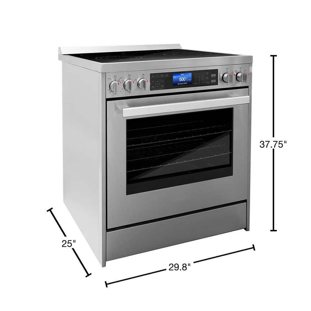 Cosmo 30" Stainless Steel Electric Range with Convection Oven