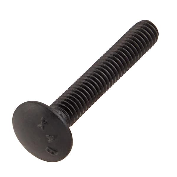 5/16 in.-18 x 2 in. Black Deck Exterior Carriage Bolt (25-Pack)