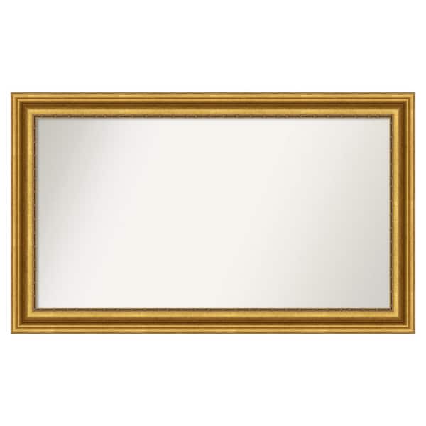 Amanti Art Parlor Gold 49.75 in. W x 29.75 in. H Custom Non-Beveled Recycled Polystyrene Framed Bathroom Vanity Wall Mirror