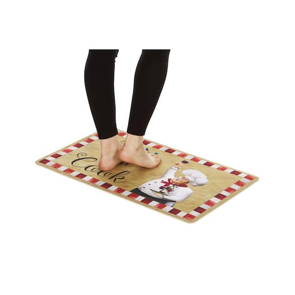 J&V Textiles 20 in. x 32 in. Holiday Themed Cushioned Anti-Fatigue Kitchen Mat (May Your Days Be Merry)