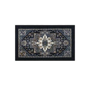 Sinaloa Navy 1 ft. 8 in. x 2 ft. 10 in. Machine Washable Area Rug