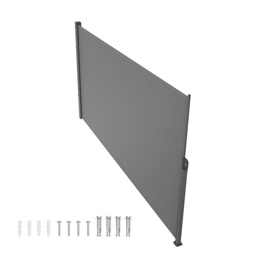 Retractable Side Awning 71x138 in. Outdoor Privacy Screen, 180g Polyester Water-proof Patio Divider, UV30, Gray price history on PriceWatchPro