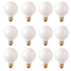 25-Watt Warm White Light G30 (E26) Medium Screw Base Dimmable White Incandescent Light Bulb, 2700K (12-Pack)