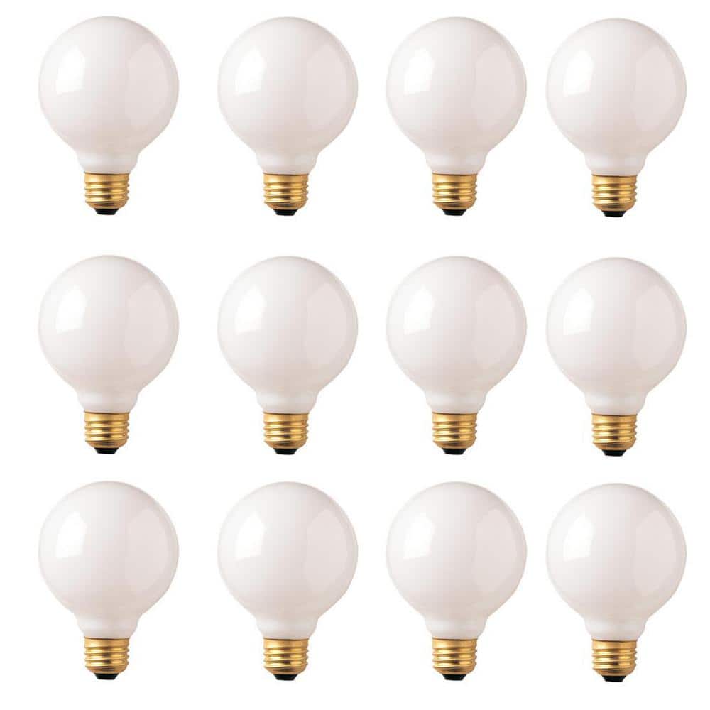 25-Watt Warm White Light G30 (E26) Medium Screw Base Dimmable White Incande