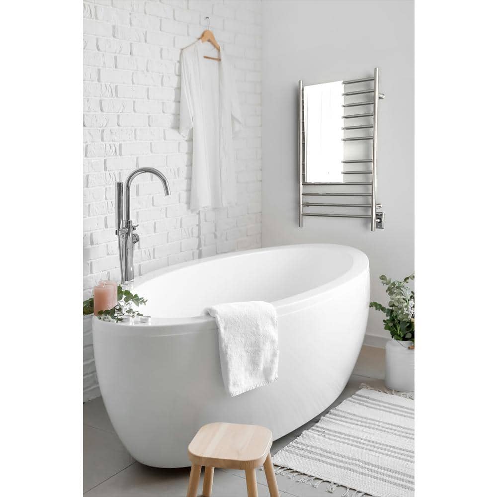 Radiant Polished Nickel Large Wall Mount Electric Towel Warmer