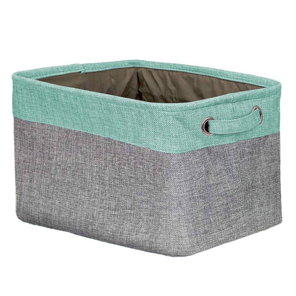 Storage Cubes - Big Collapsible Storage Bins with Dual Handles, Green 15 in