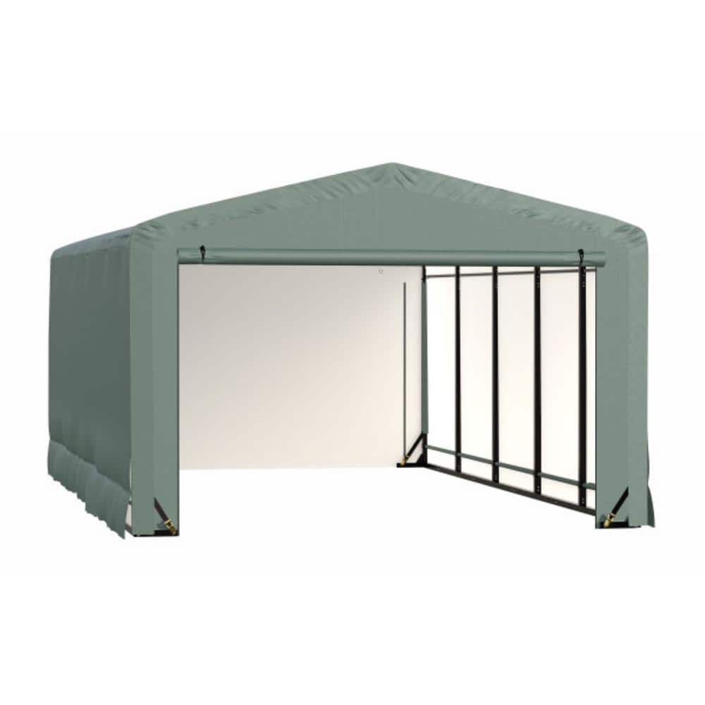 ShelterLogic Sheltertube 12 ft. x 27 ft. x 8 ft. Green Garage