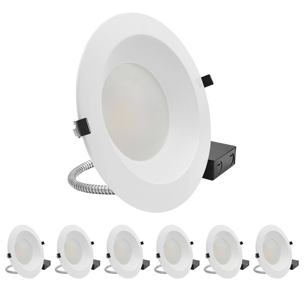 10 In. Integrated LED Commercial Recessed Light, 5CCT, Dimmable, 22W-37W, Up to 3700LM, IC Rated, 120-277V 6 Pack price history on PriceWatchPro