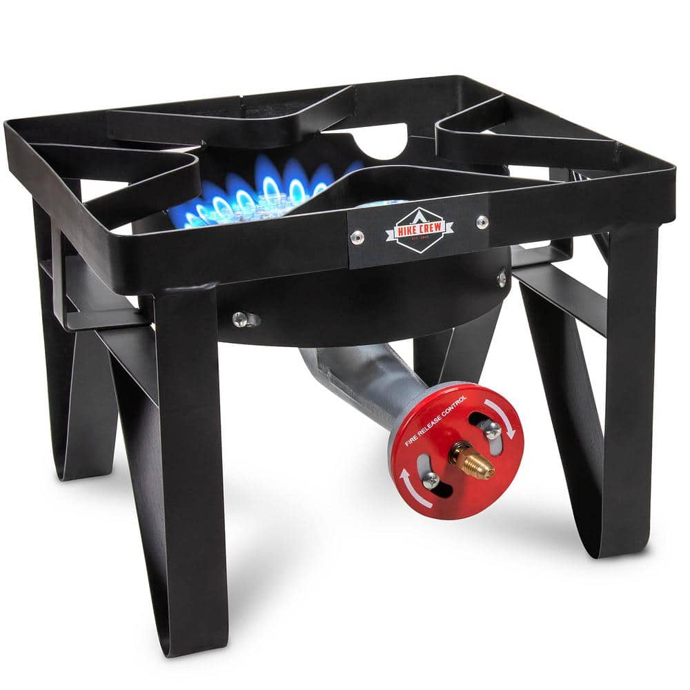 Hike Crew Black Cast Iron Single Burner Portable Gas Stove