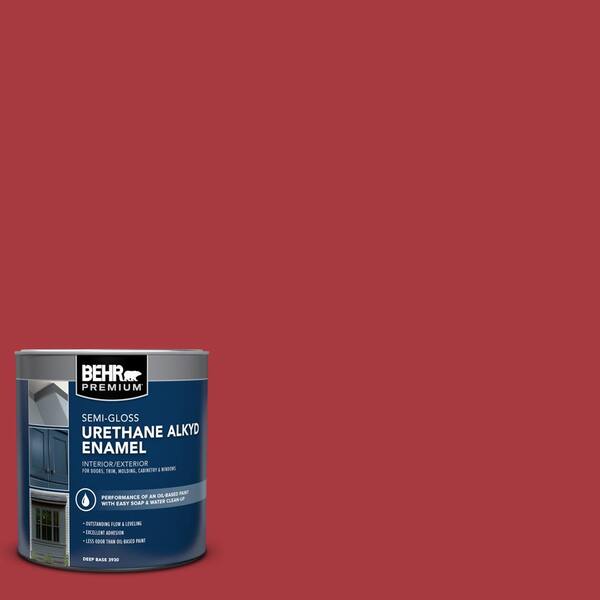 1 qt. #BXC-03 Scarlet Semi-Gloss Enamel Urethane Alkyd Interior/Exterior Paint