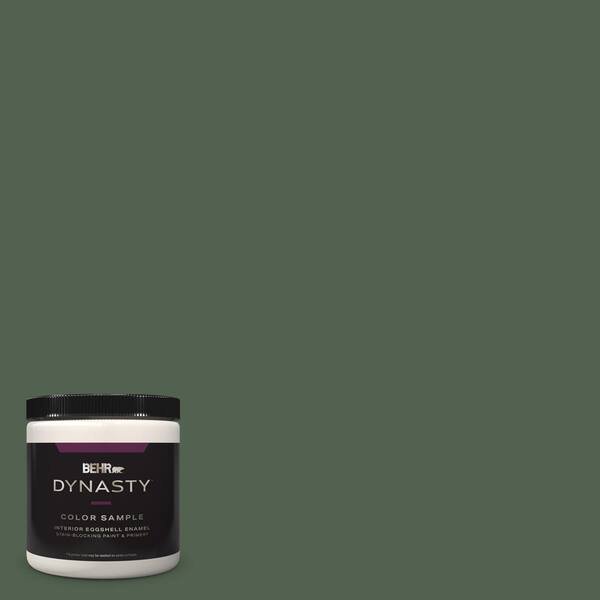 BEHR DYNASTY 8 oz. #ECC-11-3 Whispering Oaks Eggshell Enamel Stain-Blocking Interior Paint & Primer Sample