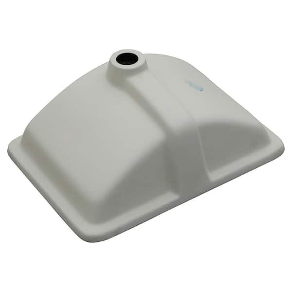 Logmey 21 in. Undermount Rectangular Corner Porcelain Ceramic