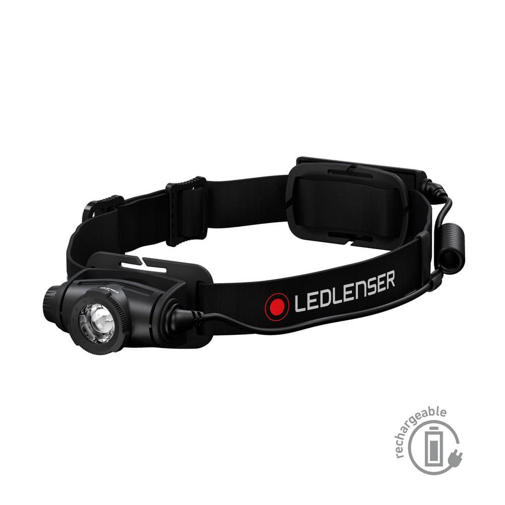 LEDLENSER H5R Core Rechargeable Headlamp, 500 Lumens, Advanced Focus  System, Constant Light Output, Dimmable, Waterproof H5R Core The Home  Depot
