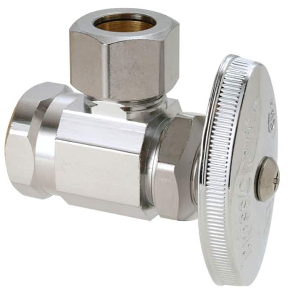 Photo 1 of 1/2 in. FIP Inlet x 1/2 in. Compression Outlet Multi-Turn Angle Valve