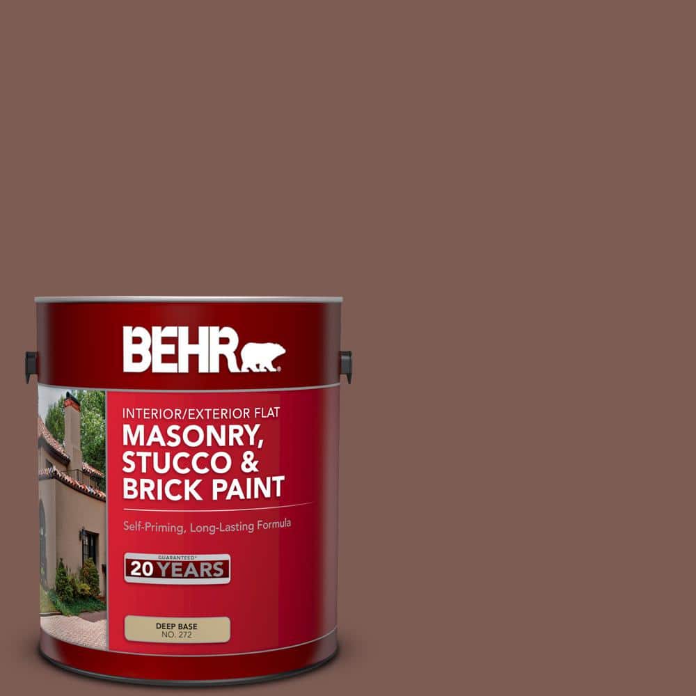 1 gal. #N160-6 Spanish Chestnut Flat Interior/Exterior Masonry, Stucco and 