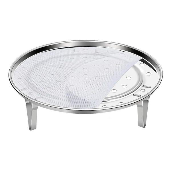 Steamer Rack 1 Piece Stainless Steel with Silicone Liners Removable Stand Versatile Stackable Cooking Set